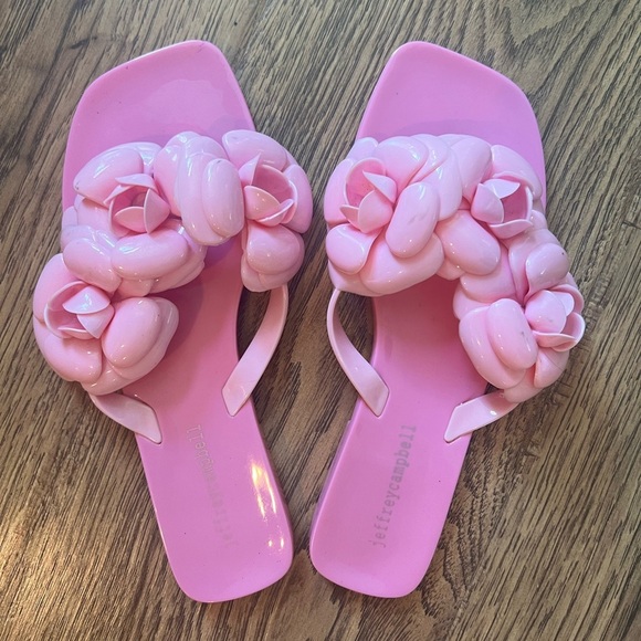 Jeffrey Campbell Fleuris Jelly Flip Flop in Pink Size 7 - Picture 1 of 5